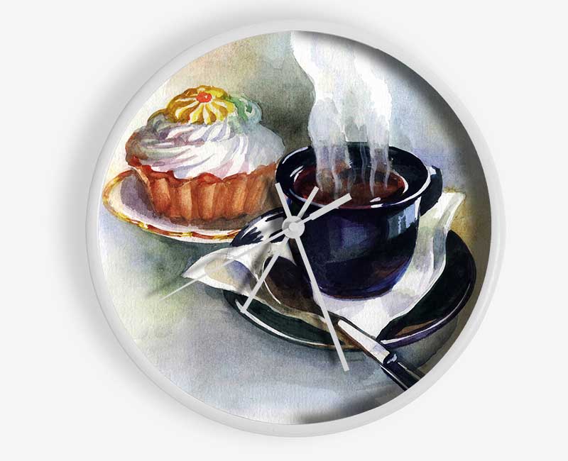 Cake And Coffee Clock - Wallart-Direct UK