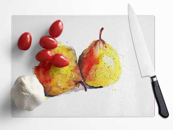 Pear Duo 2 Glass Chopping Board