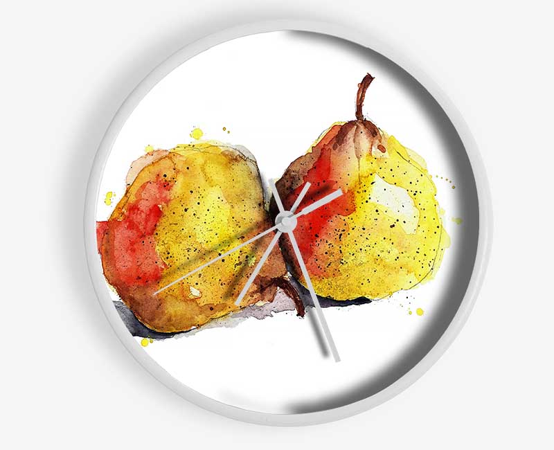 Pear Duo 2 Clock - Wallart-Direct UK