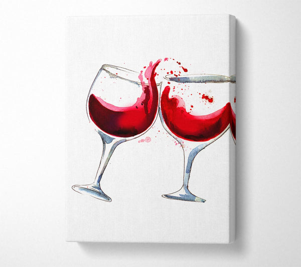 Picture of Red Wine Lovers Canvas Print Wall Art