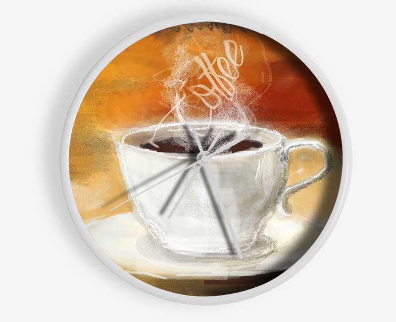 Coffee Steam Clock - Wallart-Direct UK