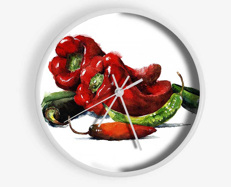 Chili Choice Clock - Wallart-Direct UK