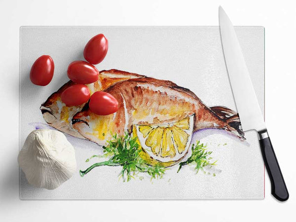 Lemon Sole Glass Chopping Board