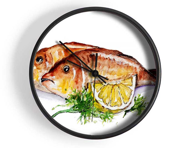 Lemon Sole Clock - Wallart-Direct UK