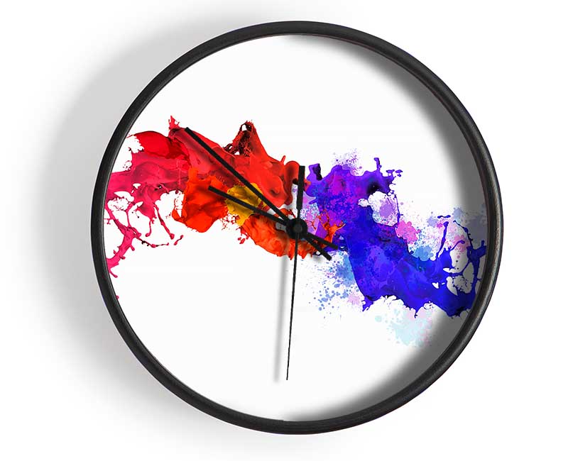 Colours Collide 1 Clock - Wallart-Direct UK