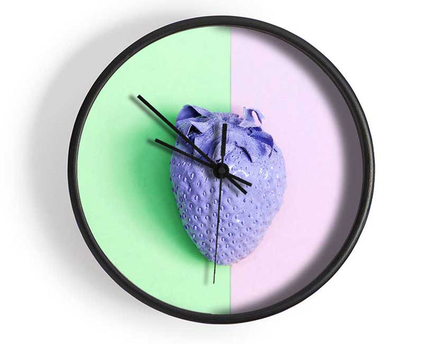 Purple Strawberry Clock - Wallart-Direct UK