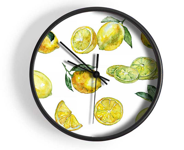 Just Lemons Clock - Wallart-Direct UK