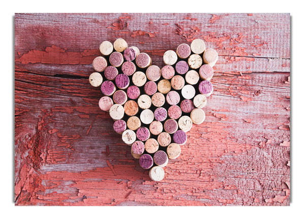 Wine Cork Love Heart