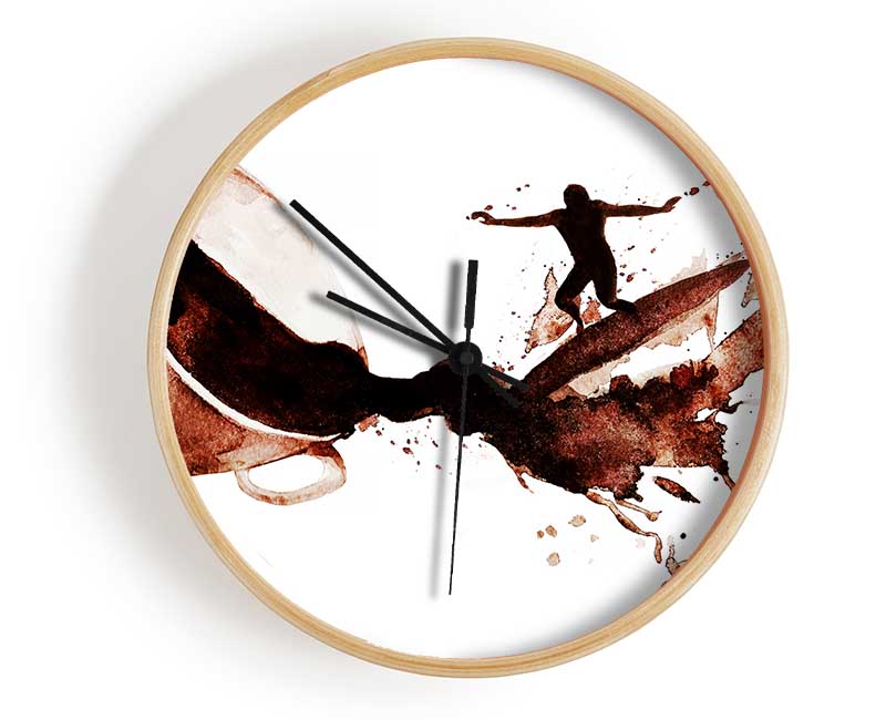 Coffee Surf Clock - Wallart-Direct UK