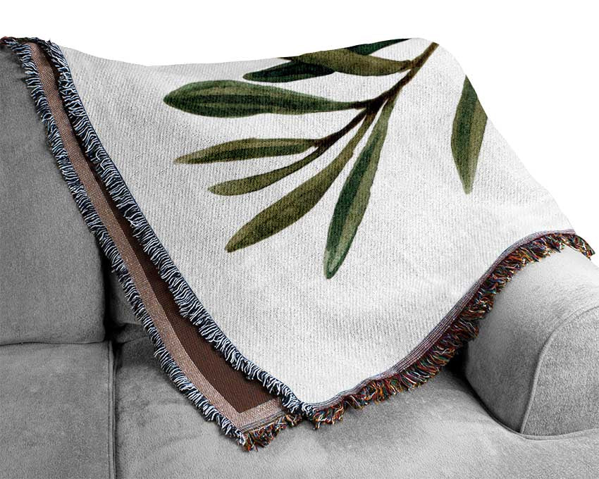 Olive Branch Woven Blanket