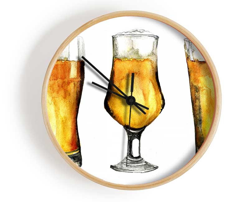 Beer Time 2 Clock - Wallart-Direct UK