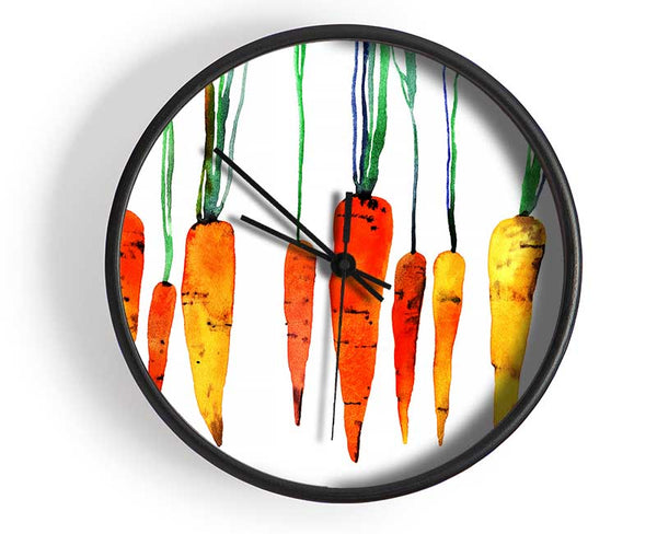 Dangling Carrots Clock - Wallart-Direct UK