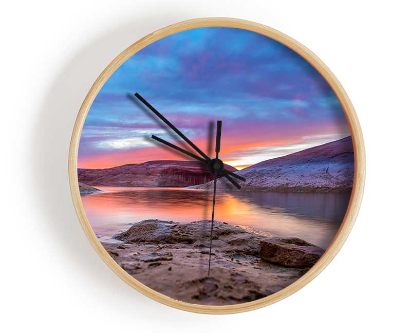 Fire Water Clock - Wallart-Direct UK