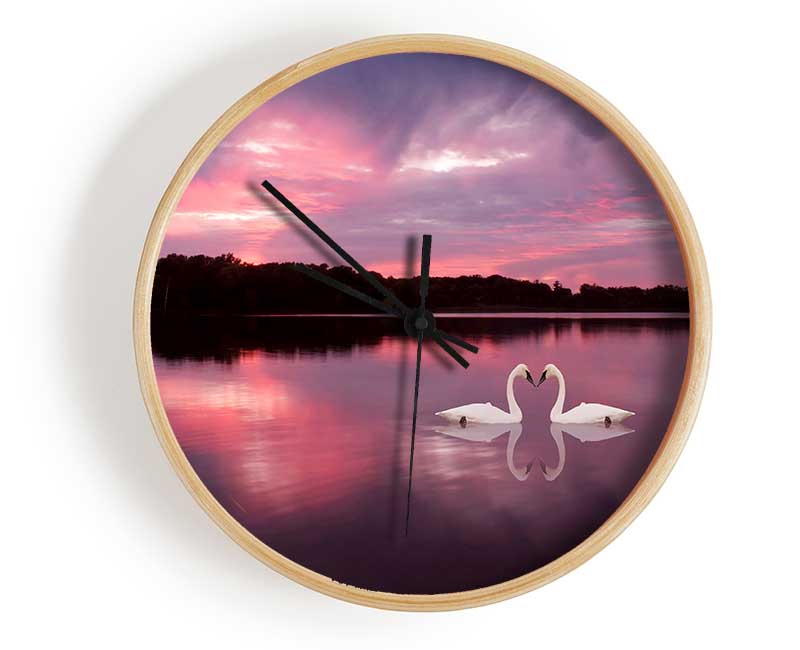 Perfect Swan Waters Clock - Wallart-Direct UK