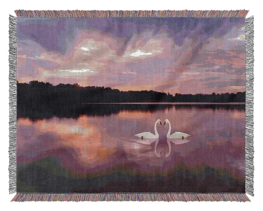 Perfect Swan Waters Woven Blanket