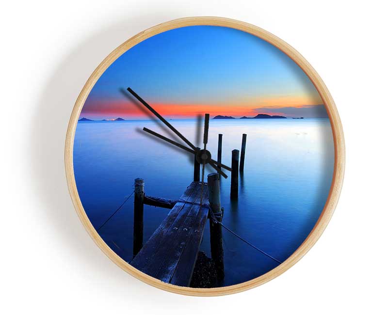 Tranquil Blues Clock - Wallart-Direct UK