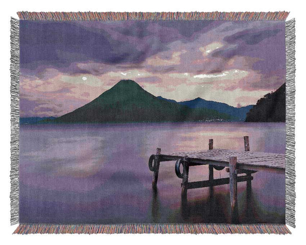 Purple Mountain Stillness Woven Blanket