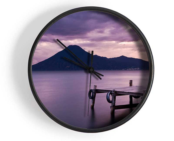 Purple Mountain Stillness Clock - Wallart-Direct UK