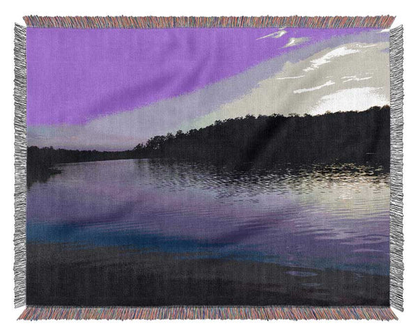 Purple Ripples Woven Blanket