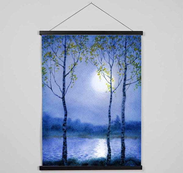 Winter moon Hanging Poster - Wallart-Direct UK