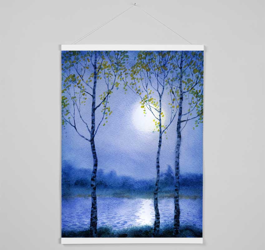 Winter moon Hanging Poster - Wallart-Direct UK