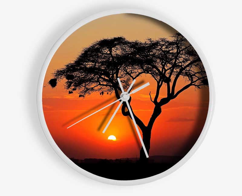 African Sunset Clock - Wallart-Direct UK