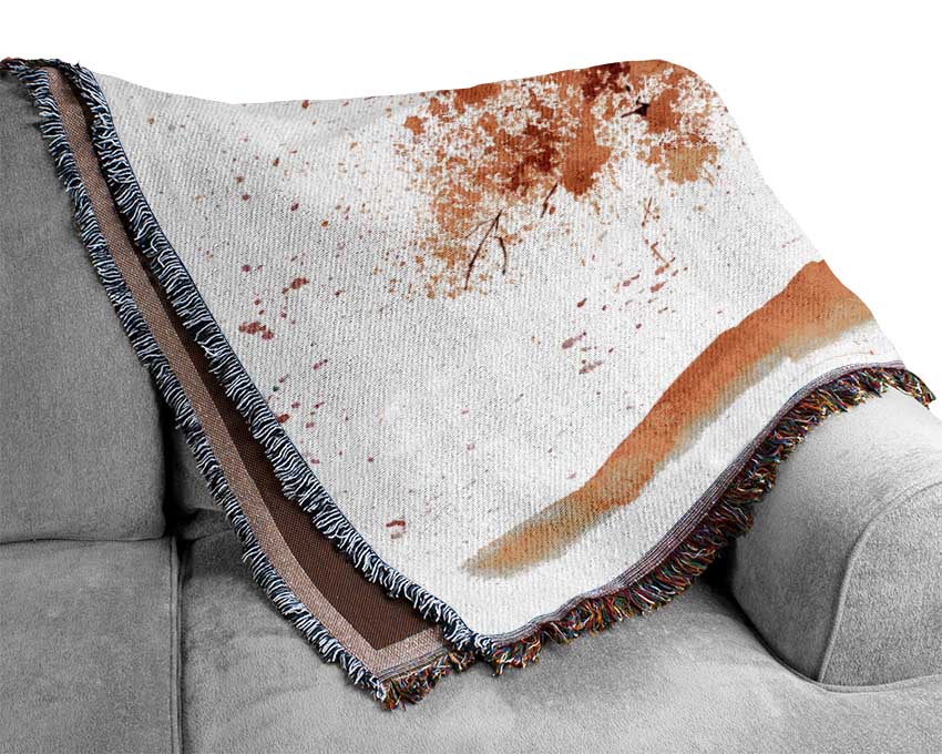 Stunning Autumn Tree Woven Blanket