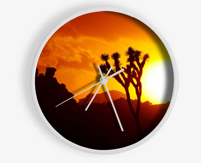 Sunset Desert Clock - Wallart-Direct UK