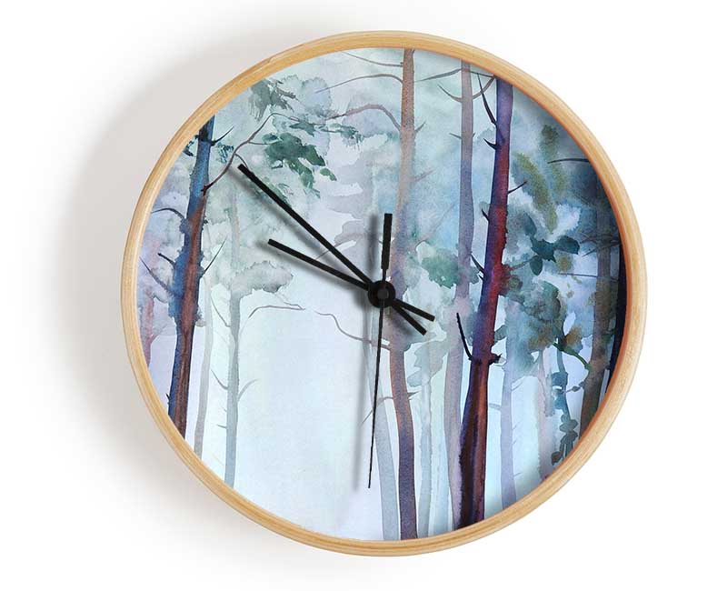 Mist Through The Forest Clock - Wallart-Direct UK