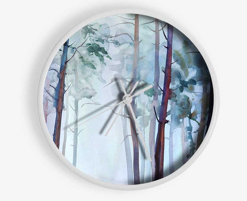 Mist Through The Forest Clock - Wallart-Direct UK