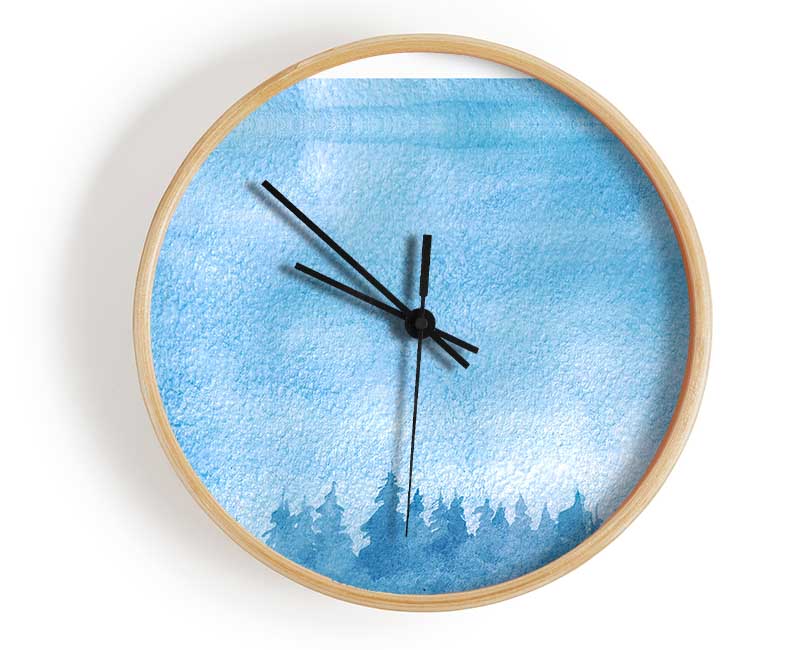 Blue Tree Horizon Clock - Wallart-Direct UK