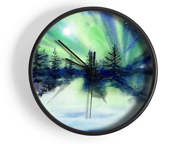 Northern Light Moon Burst Clock - Wallart-Direct UK