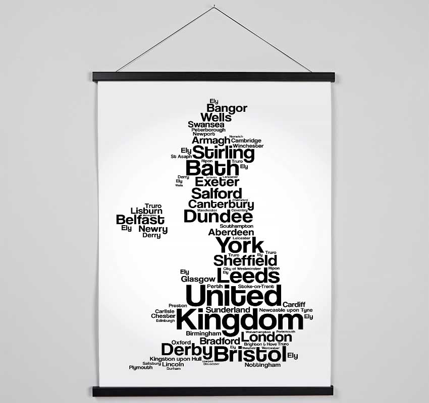 Towns In The UK Hanging Poster - Wallart-Direct UK