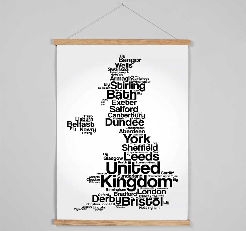 Towns In The UK Hanging Poster - Wallart-Direct UK