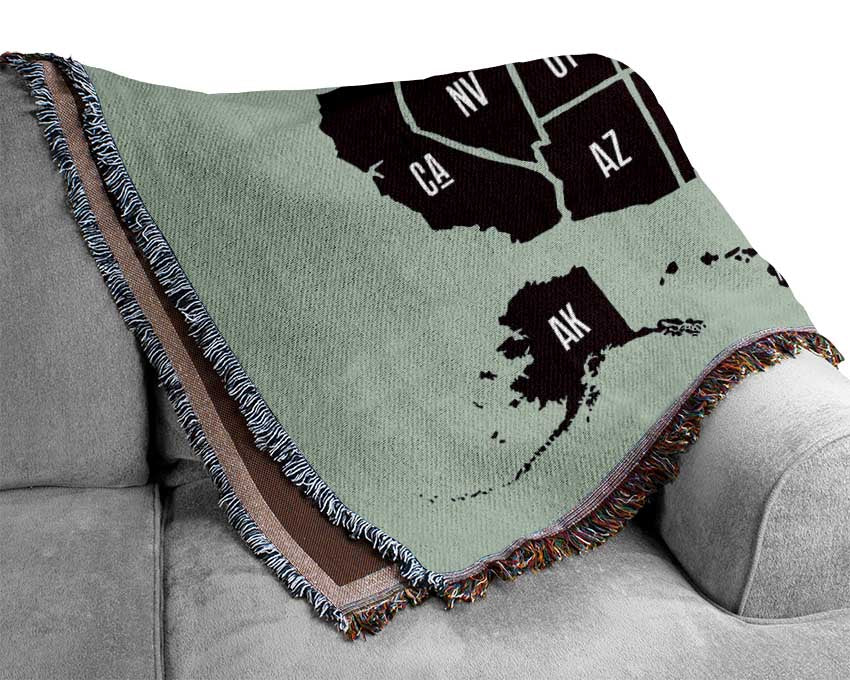 States Of America 2 Woven Blanket