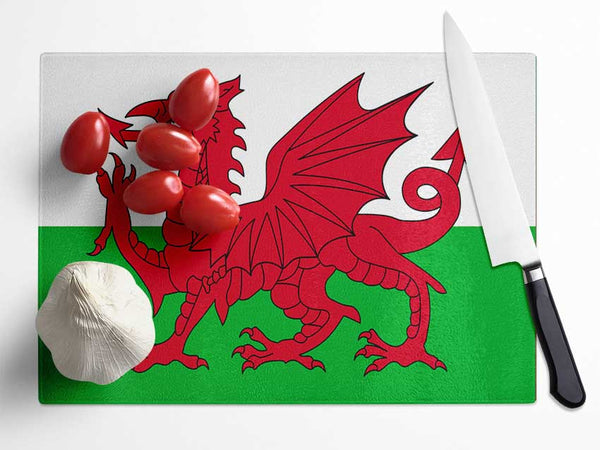 Welsh Dragon 1 Glass Chopping Board