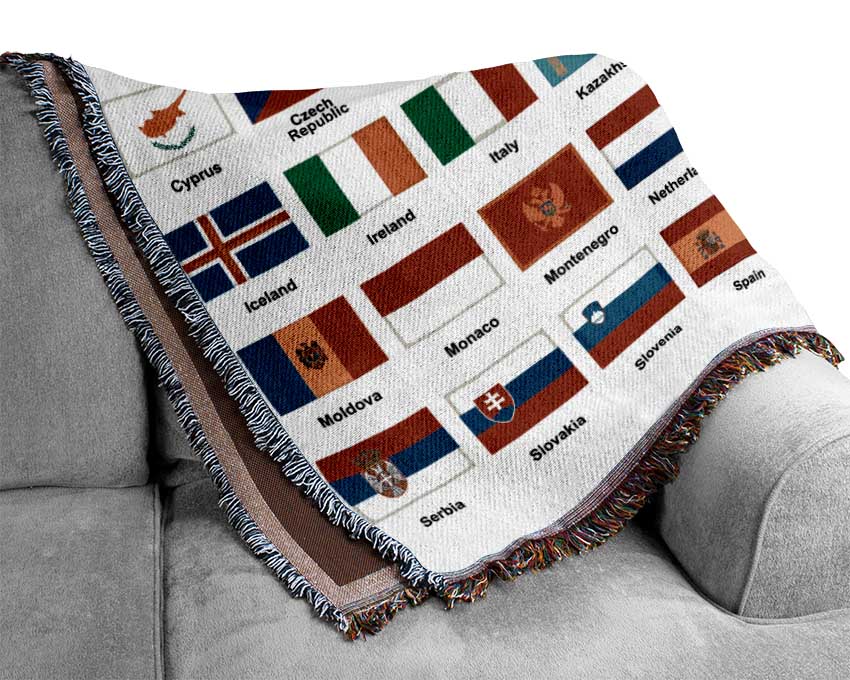 European Country Flags Woven Blanket