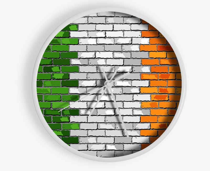 Irish Flag 2 Clock - Wallart-Direct UK