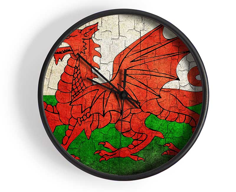 Welsh Dragon 2 Clock - Wallart-Direct UK