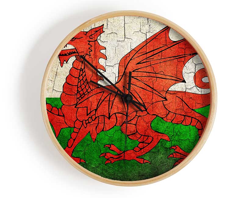 Welsh Dragon 2 Clock - Wallart-Direct UK