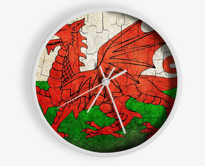 Welsh Dragon 2 Clock - Wallart-Direct UK