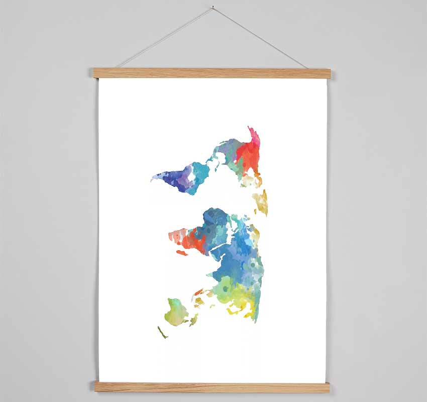 Map Of The World 10 Hanging Poster - Wallart-Direct UK