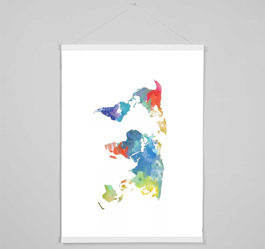 Map Of The World 10 Hanging Poster - Wallart-Direct UK