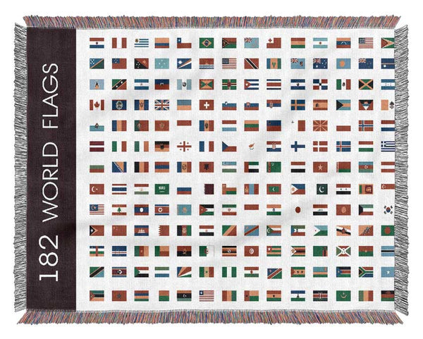 World Flags Woven Blanket