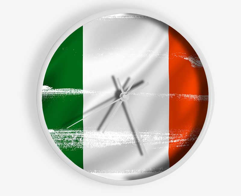 Irish Flag 1 Clock - Wallart-Direct UK