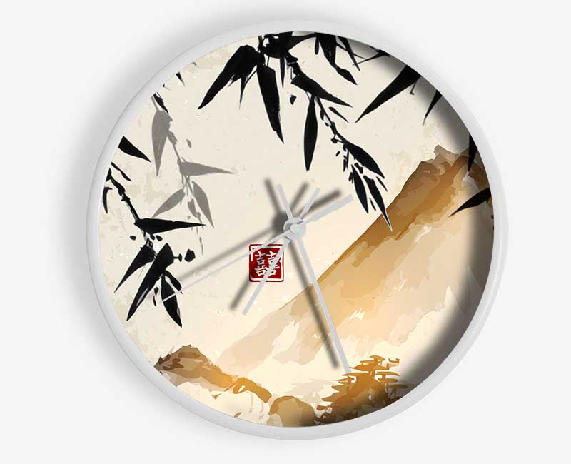 Japanese mountain bamboo Clock - Wallart-Direct UK