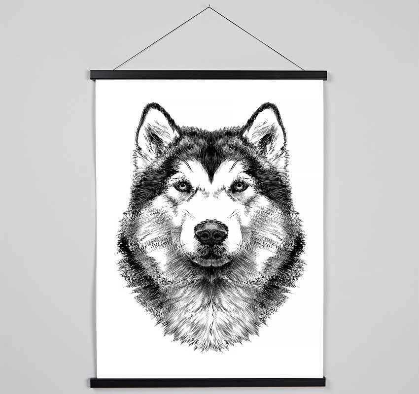 Husky Wolf Hanging Poster - Wallart-Direct UK