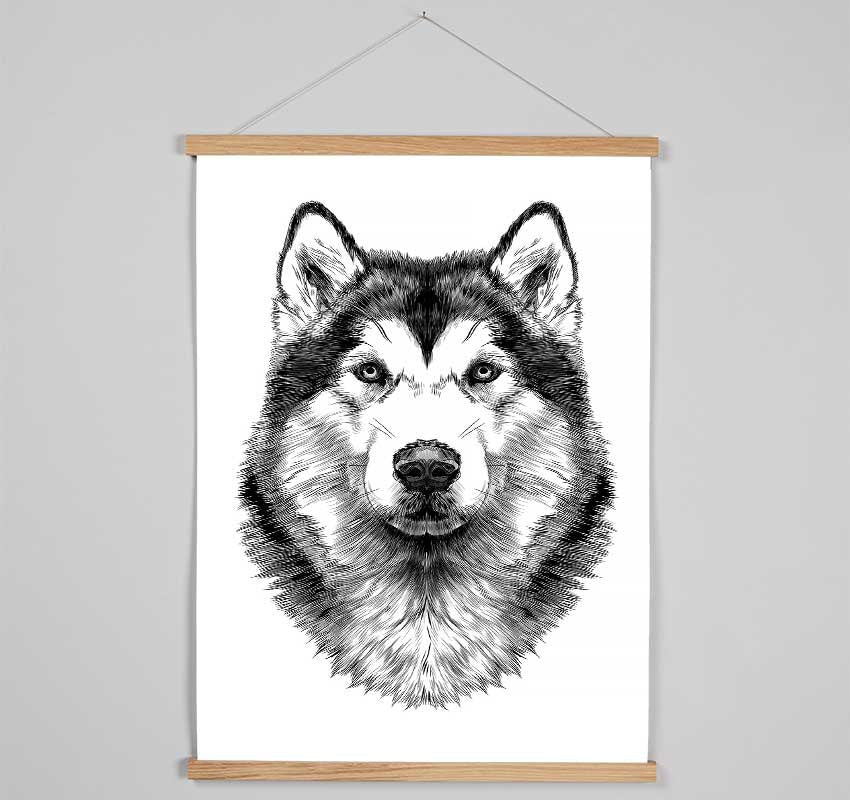 Husky Wolf Hanging Poster - Wallart-Direct UK