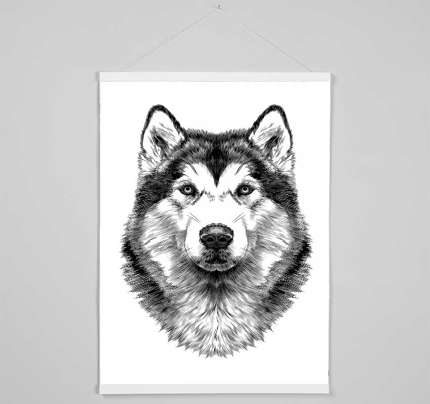 Husky Wolf Hanging Poster - Wallart-Direct UK