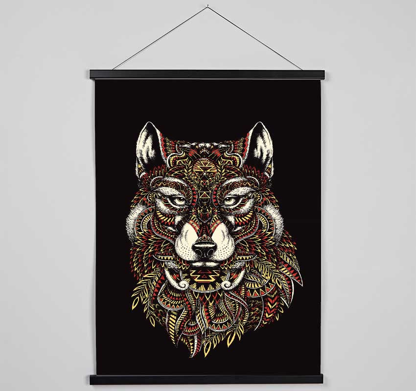 Indian Wolf Hanging Poster - Wallart-Direct UK